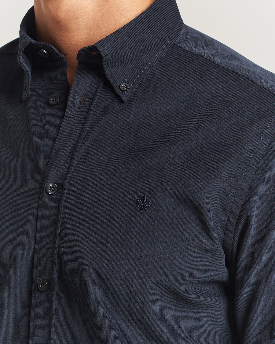 Herre | Skjorter | Morris | Douglas Corduroy Shirt Navy