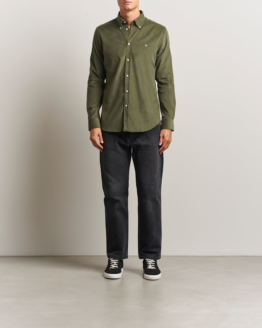 Herre | Skjorter | Morris | Douglas Corduroy Shirt Olive