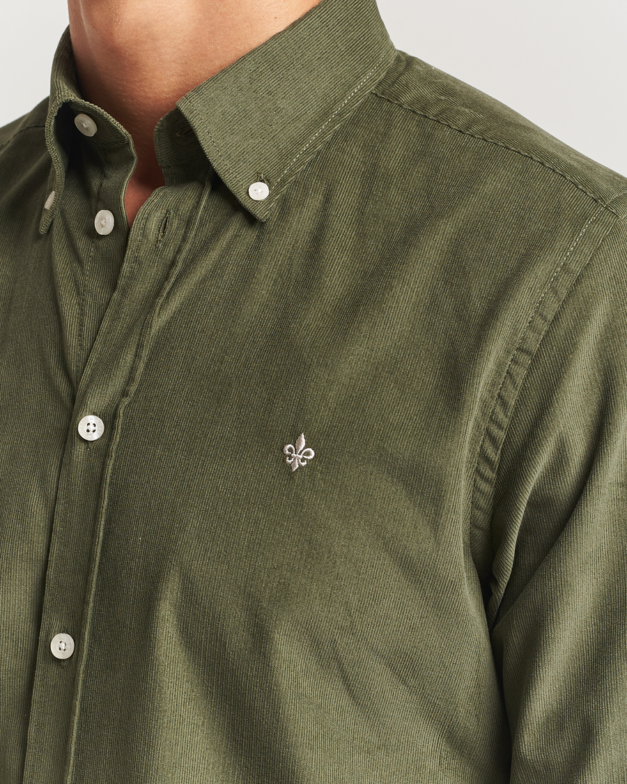 Herre | Skjorter | Morris | Douglas Corduroy Shirt Olive