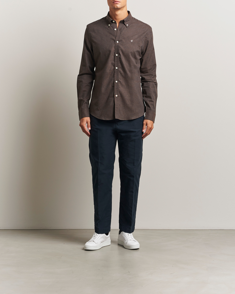 Herre | Skjorter | Morris | Watts Flannel Shirt Brown