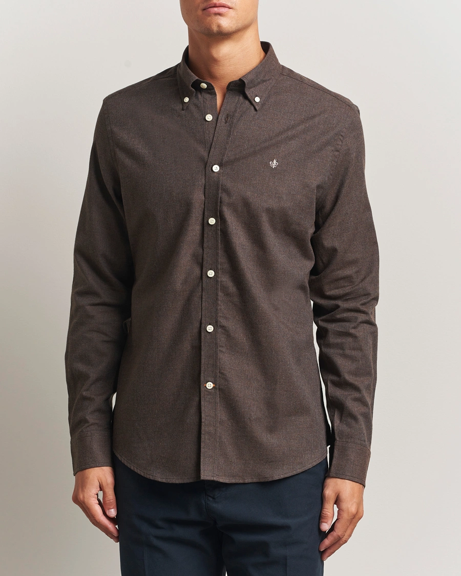 Herre | Skjorter | Morris | Watts Flannel Shirt Brown
