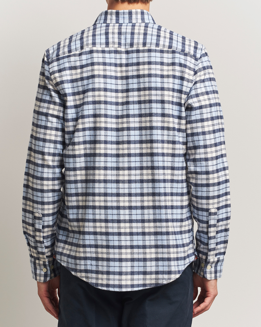 Herre | Skjorter | Morris | Flannel Check Shirt Light Blue
