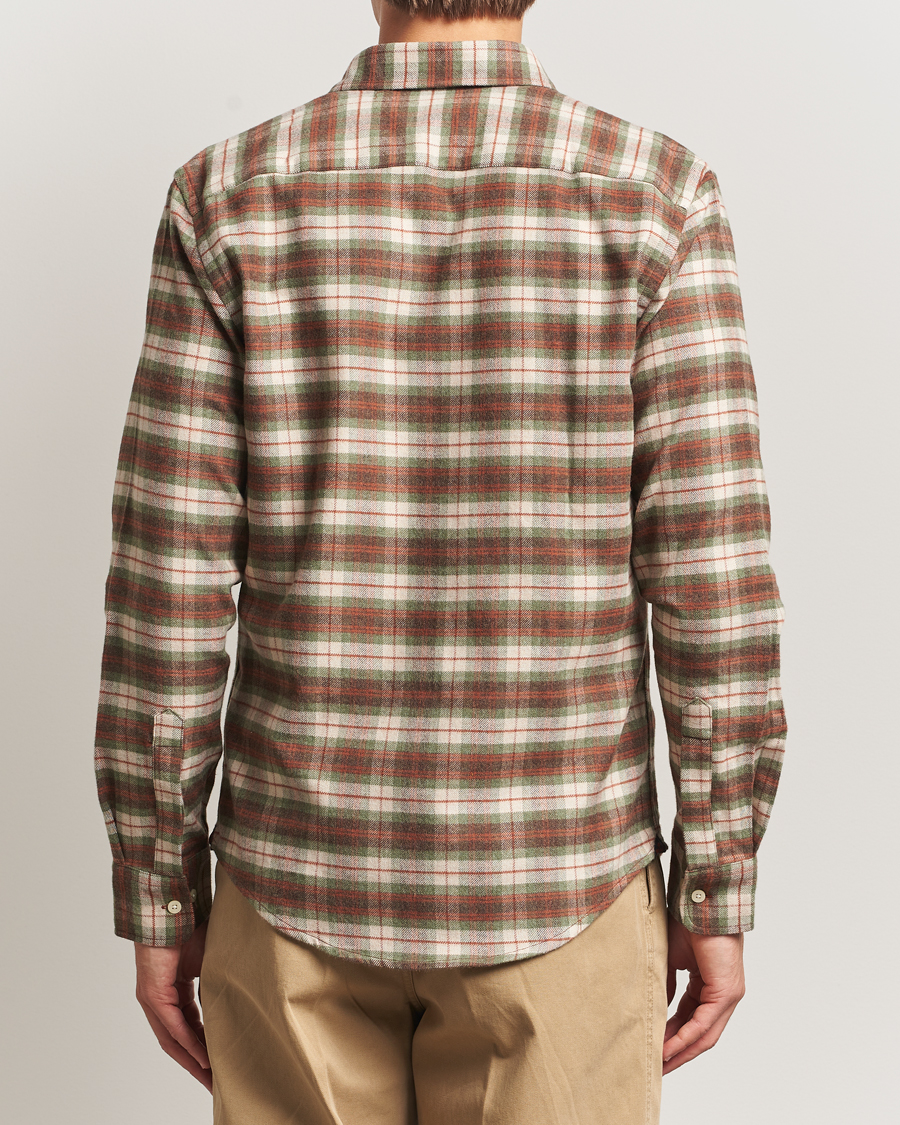 Herre | Skjorter | Morris | Flannel Check Shirt Olive