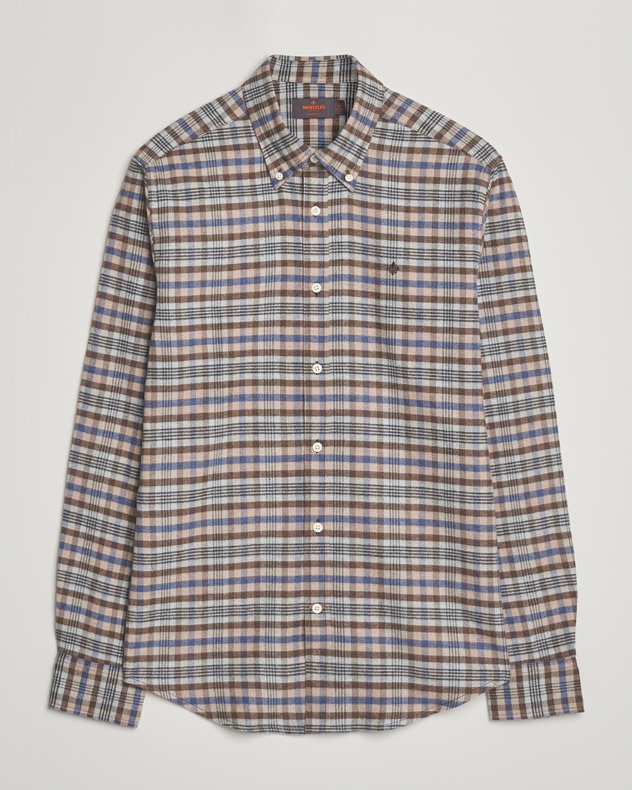 Herre | Skjorter | Morris | Flannel Check Shirt Brown