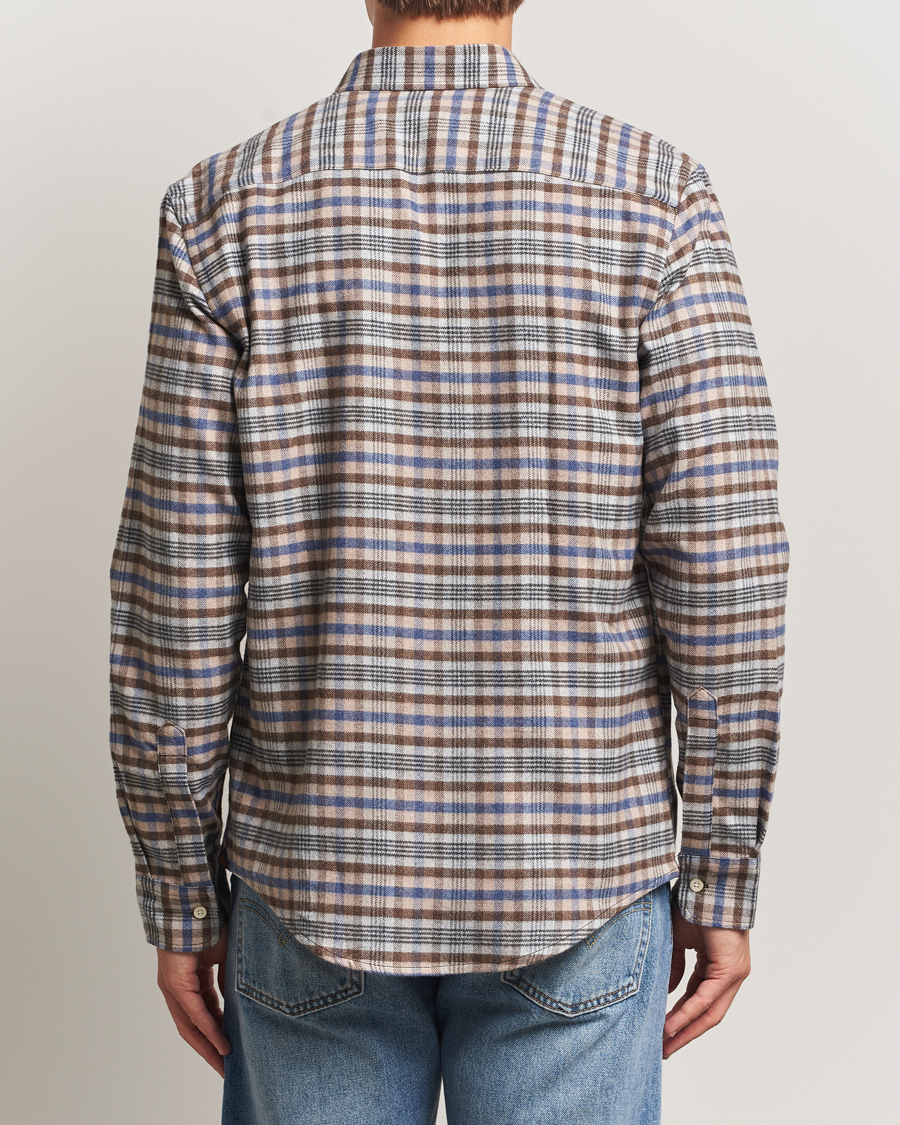 Herre | Skjorter | Morris | Flannel Check Shirt Brown
