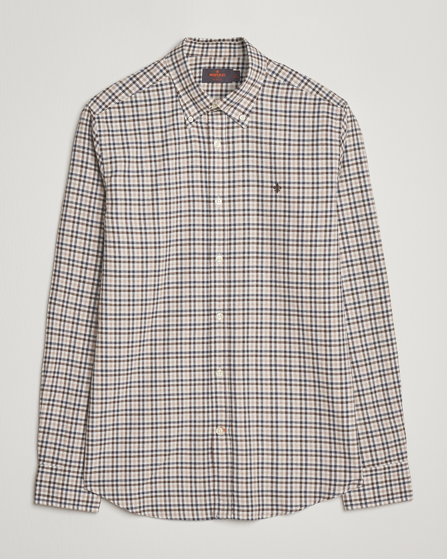 Herre | Skjorter | Morris | Watts Flannel Check Shirt Brown