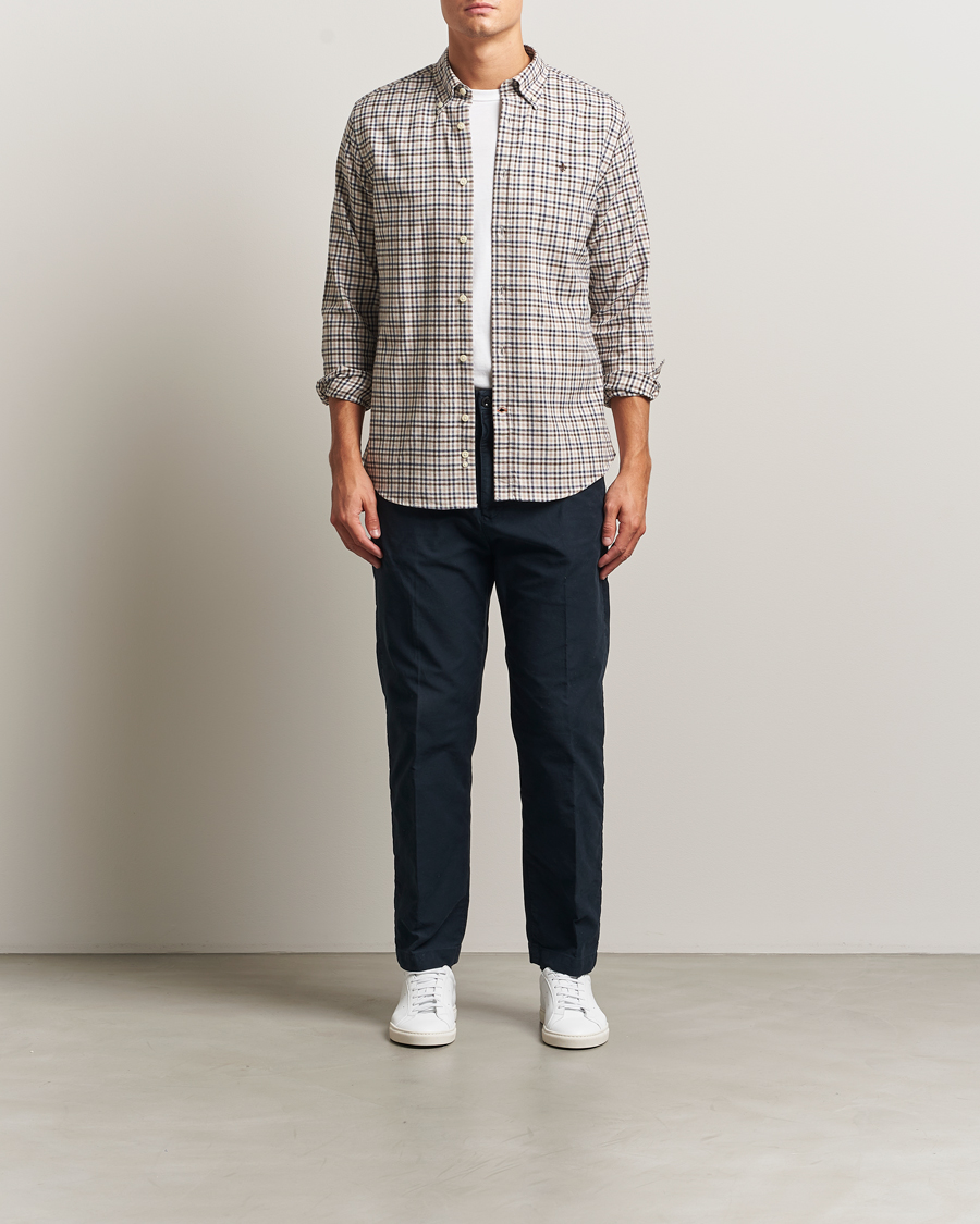 Herre | Skjorter | Morris | Watts Flannel Check Shirt Brown