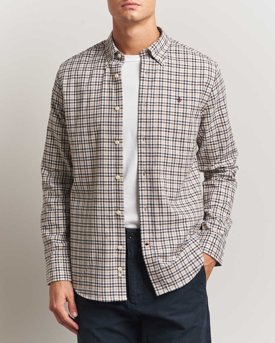 Herre | Skjorter | Morris | Watts Flannel Check Shirt Brown