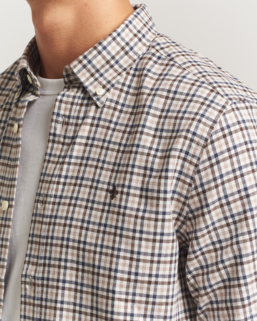Herre | Skjorter | Morris | Watts Flannel Check Shirt Brown