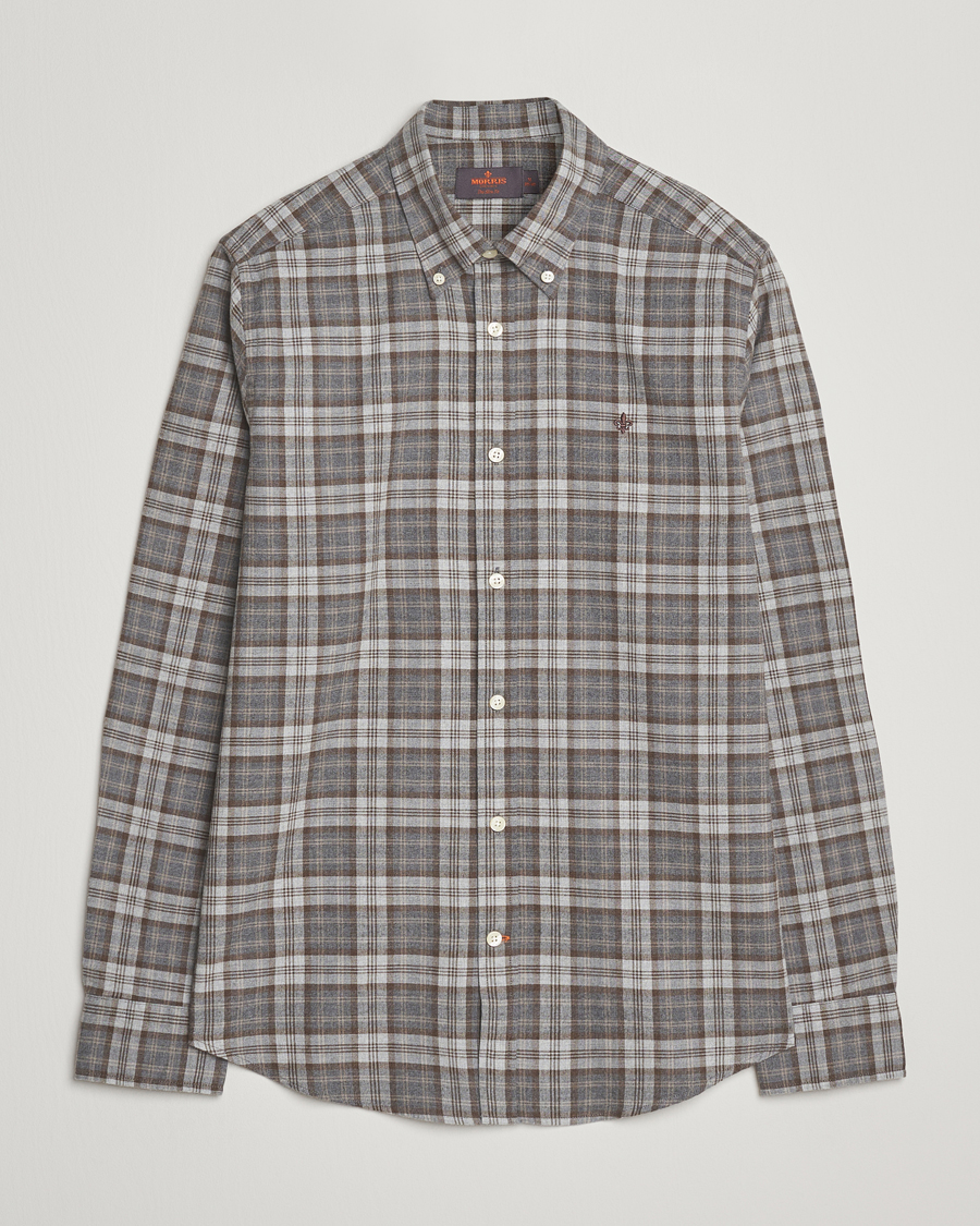 Herre | Skjorter | Morris | Watts Flannel Check Shirt Grey