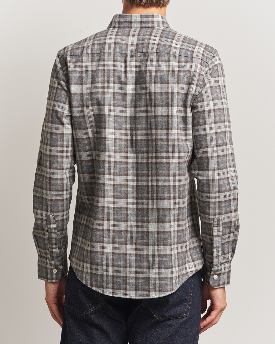 Herre | Skjorter | Morris | Watts Flannel Check Shirt Grey