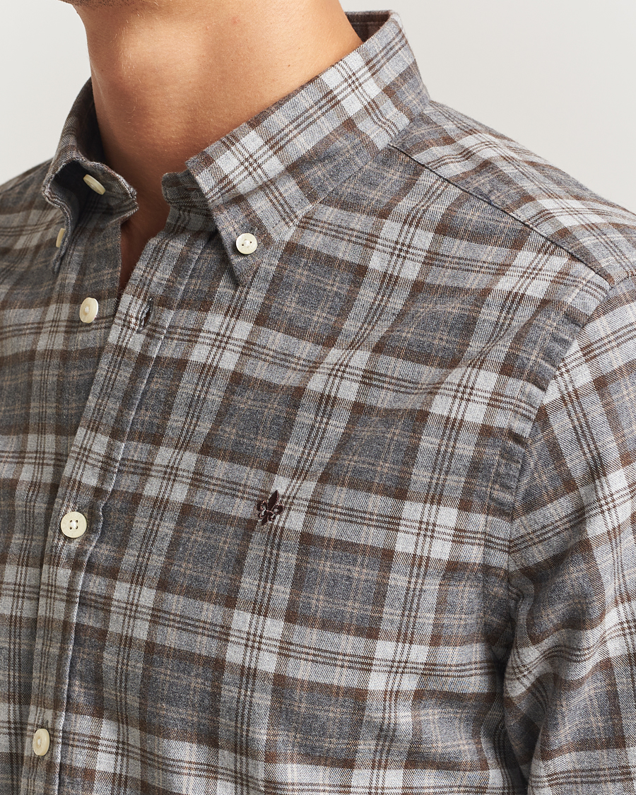Herre | Skjorter | Morris | Watts Flannel Check Shirt Grey