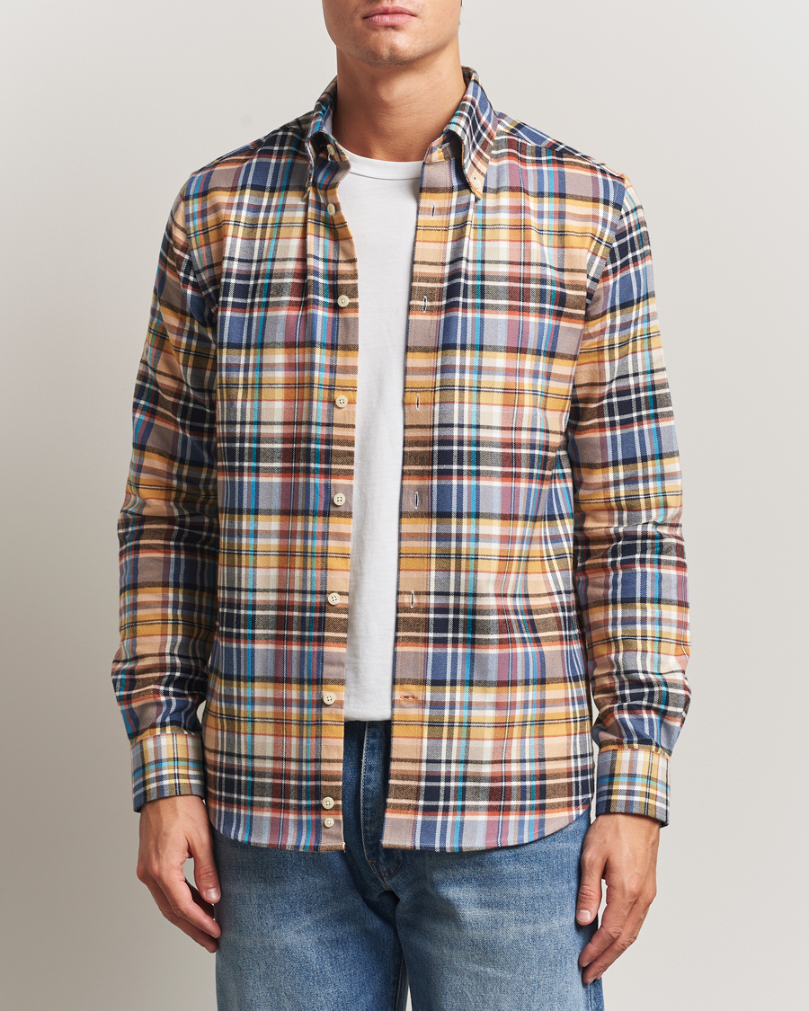 Herre | Skjorter | Morris | Happy Tartan Check Shirt Yellow