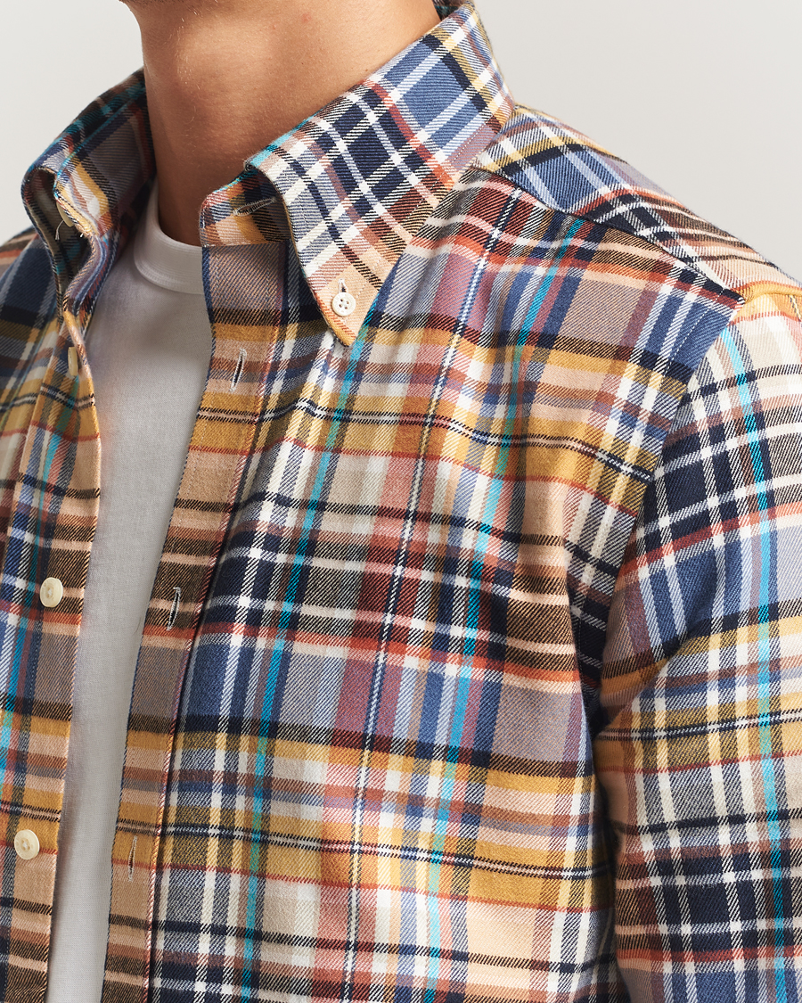 Herre | Skjorter | Morris | Happy Tartan Check Shirt Yellow