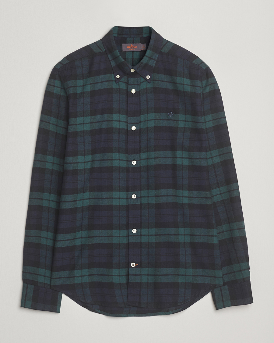Herre | Skjorter | Morris | Soft Twill Tartan Shirt Navy