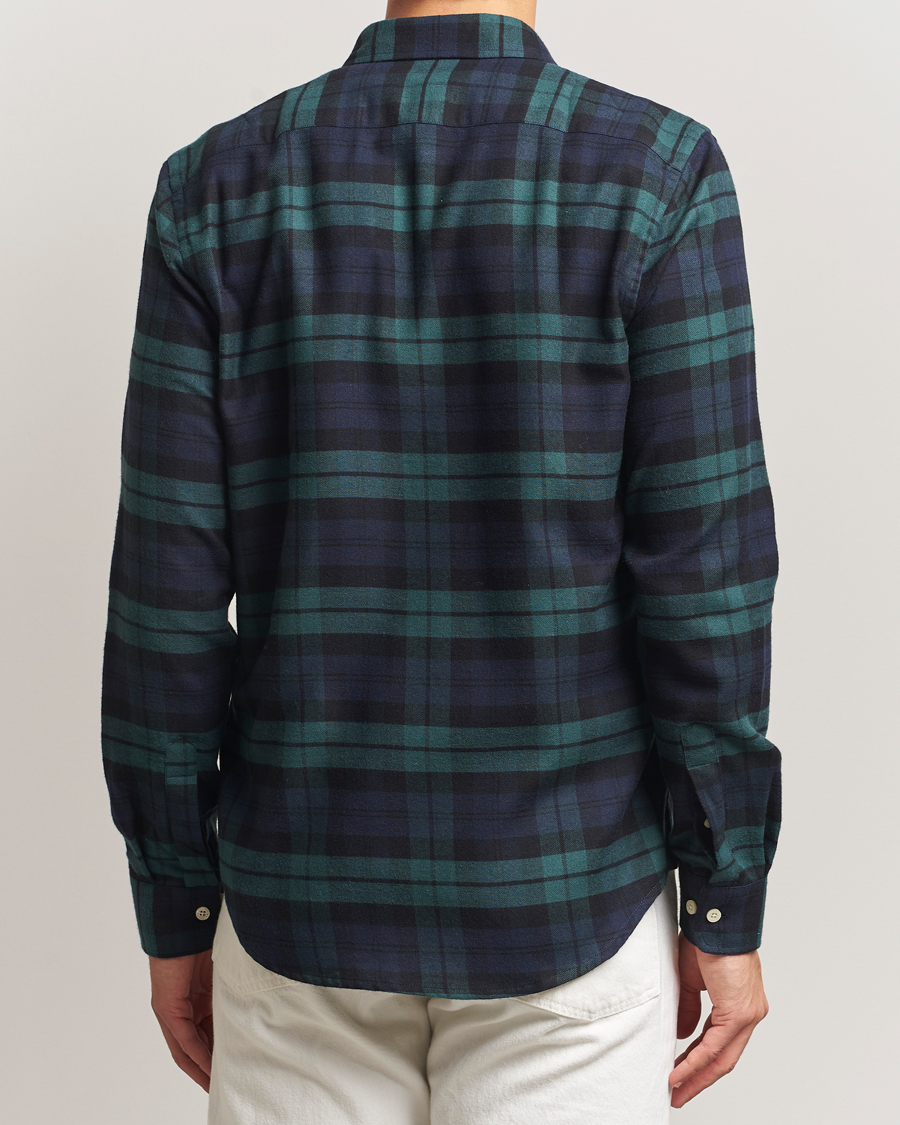 Herre | Skjorter | Morris | Soft Twill Tartan Shirt Navy