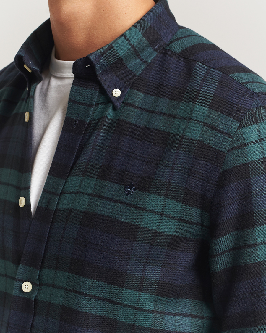 Herre | Skjorter | Morris | Soft Twill Tartan Shirt Navy