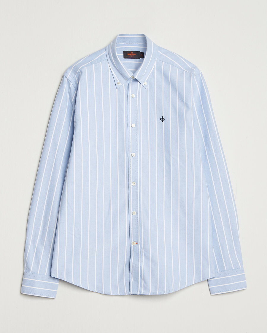Herre | Skjorter | Morris | Douglas Oxford Striped Shirt Light Blue