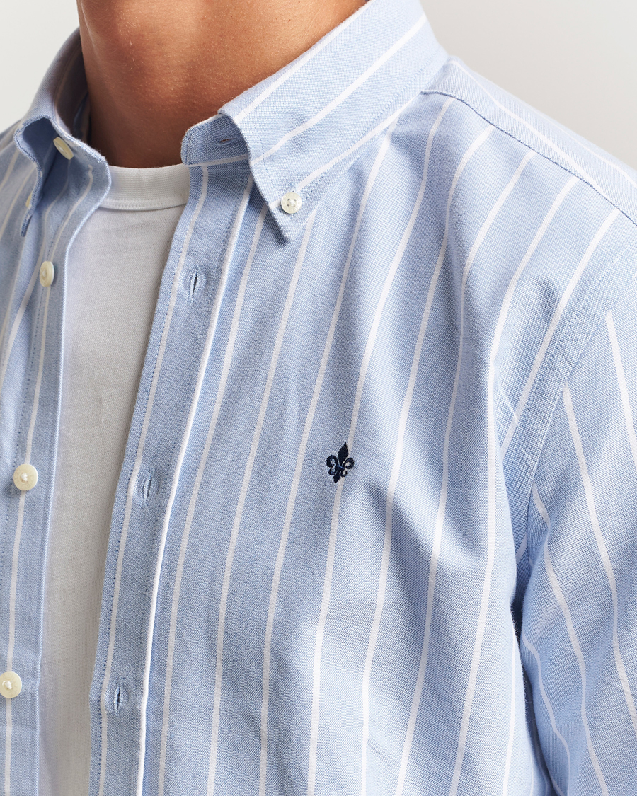 Herre | Skjorter | Morris | Douglas Oxford Striped Shirt Light Blue