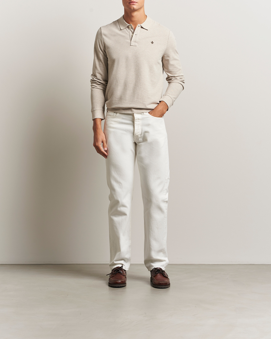 Herre | Trøjer | Morris | Camden Long Sleeve Polo Shirt Khaki