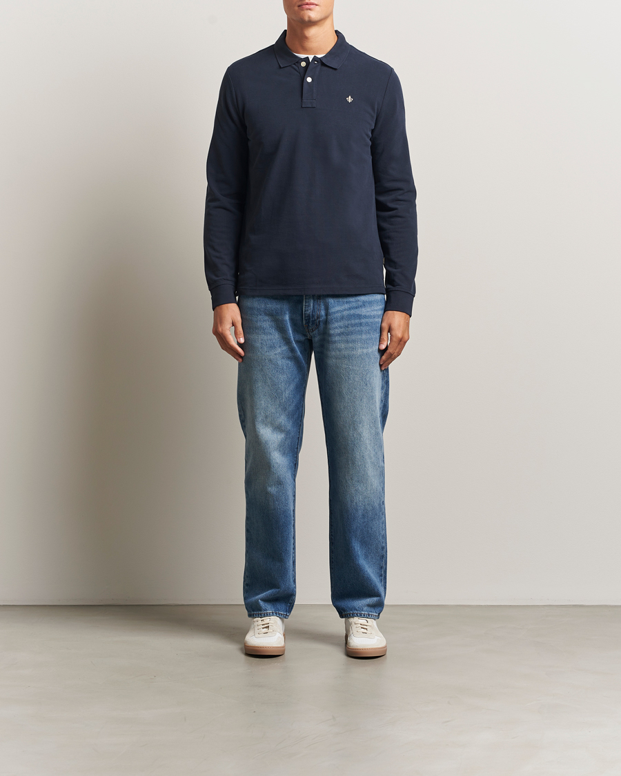 Herre | Trøjer | Morris | Camden Long Sleeve Polo Old Blue