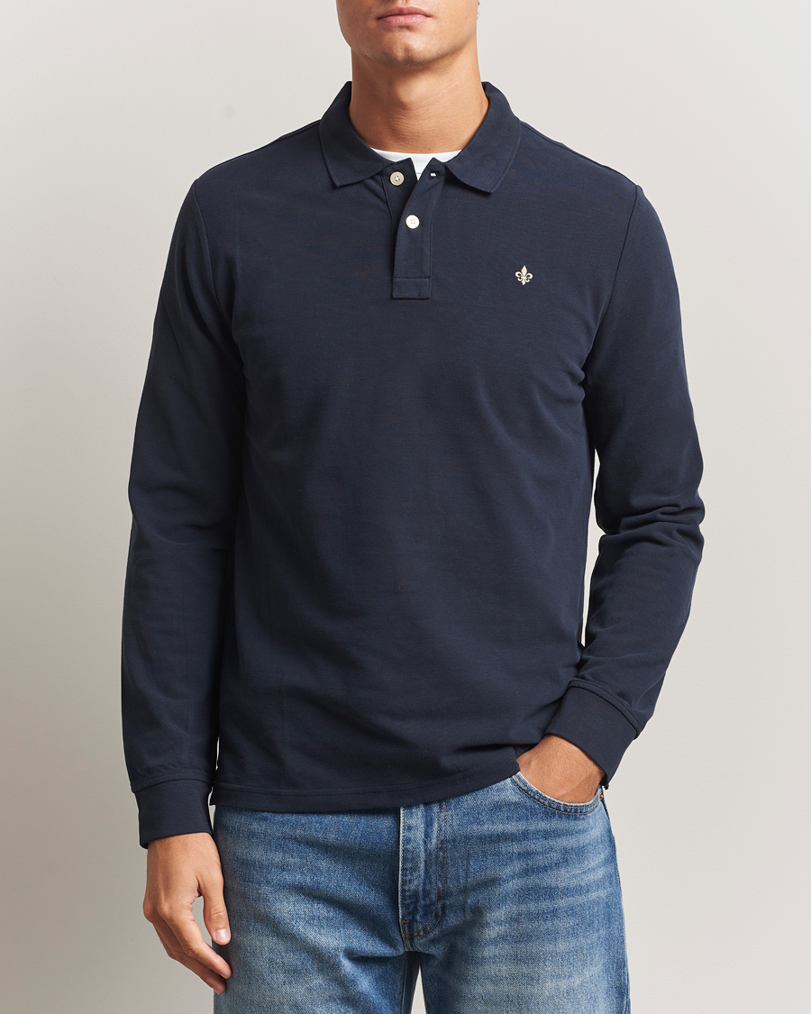 Herre | Trøjer | Morris | Camden Long Sleeve Polo Old Blue