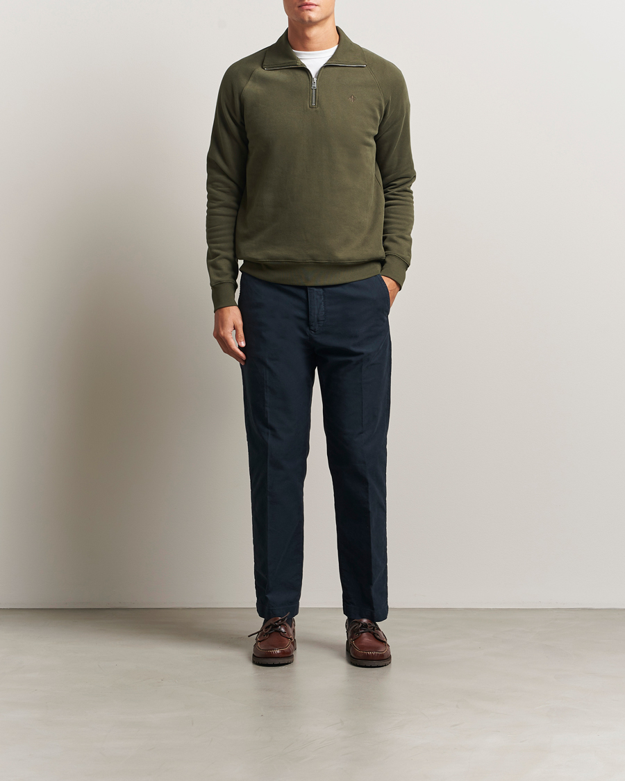Herre | Trøjer | Morris | Maryon Half Zip Sweatshirt Olive