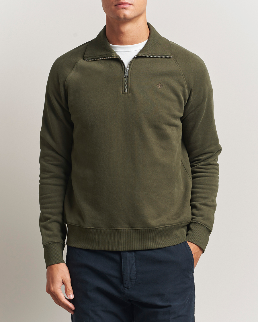 Herre | Trøjer | Morris | Maryon Half Zip Sweatshirt Olive