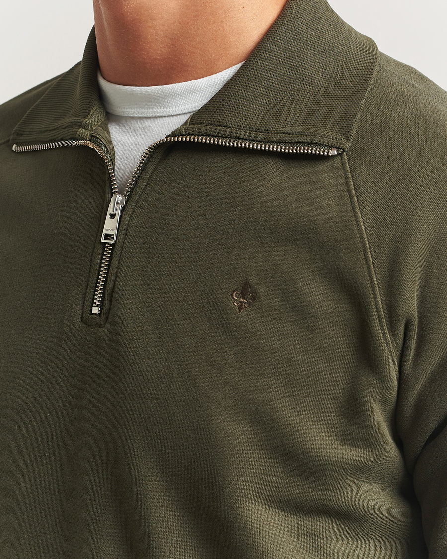 Herre | Trøjer | Morris | Maryon Half Zip Sweatshirt Olive
