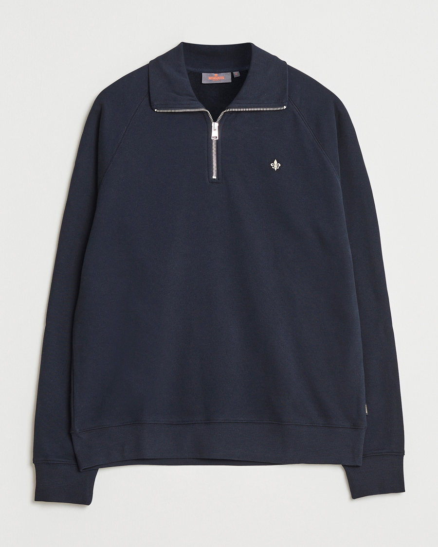 Herre | Trøjer | Morris | Maryon Half Zip Sweatshirt Old Blue