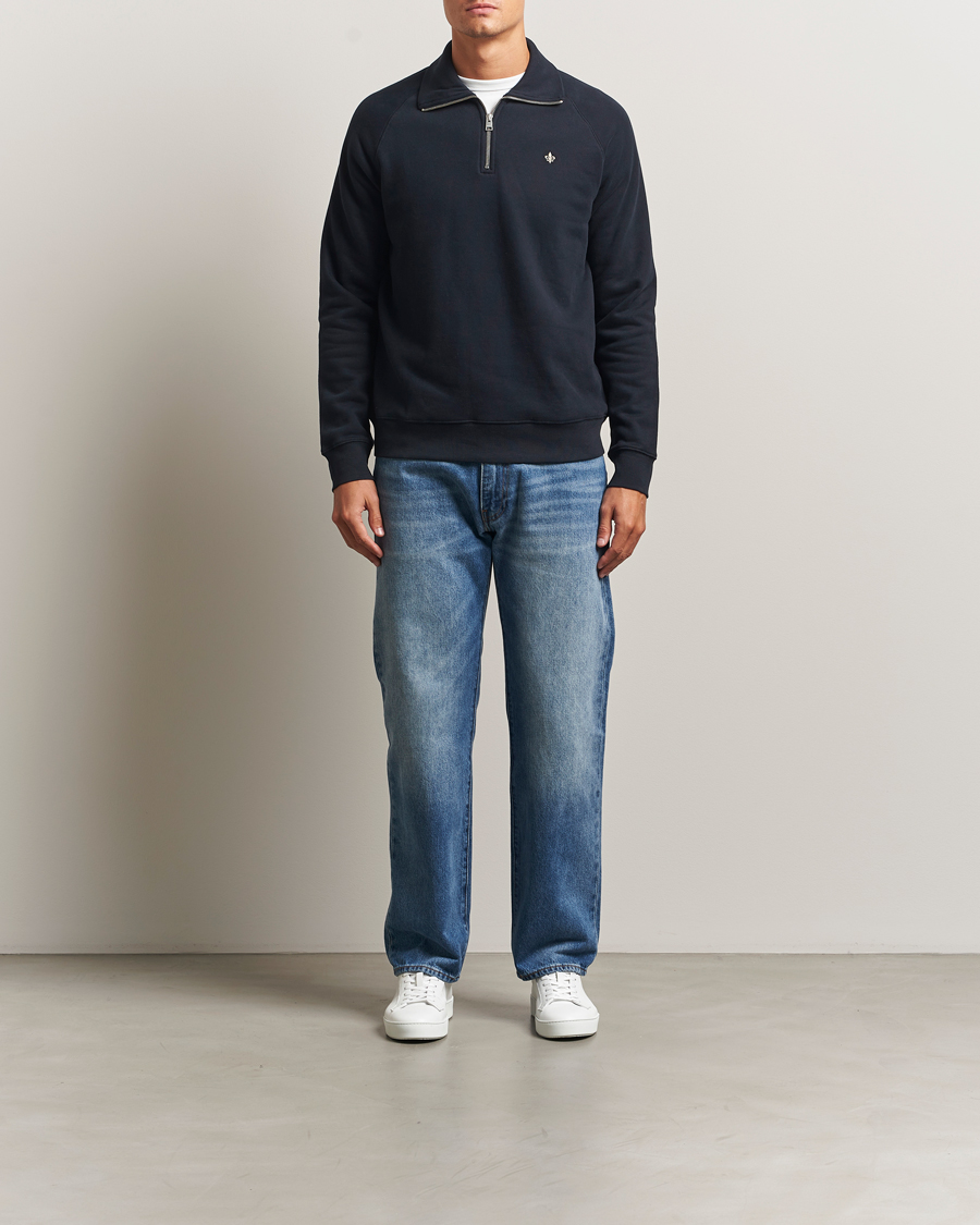 Herre | Trøjer | Morris | Maryon Half Zip Sweatshirt Old Blue