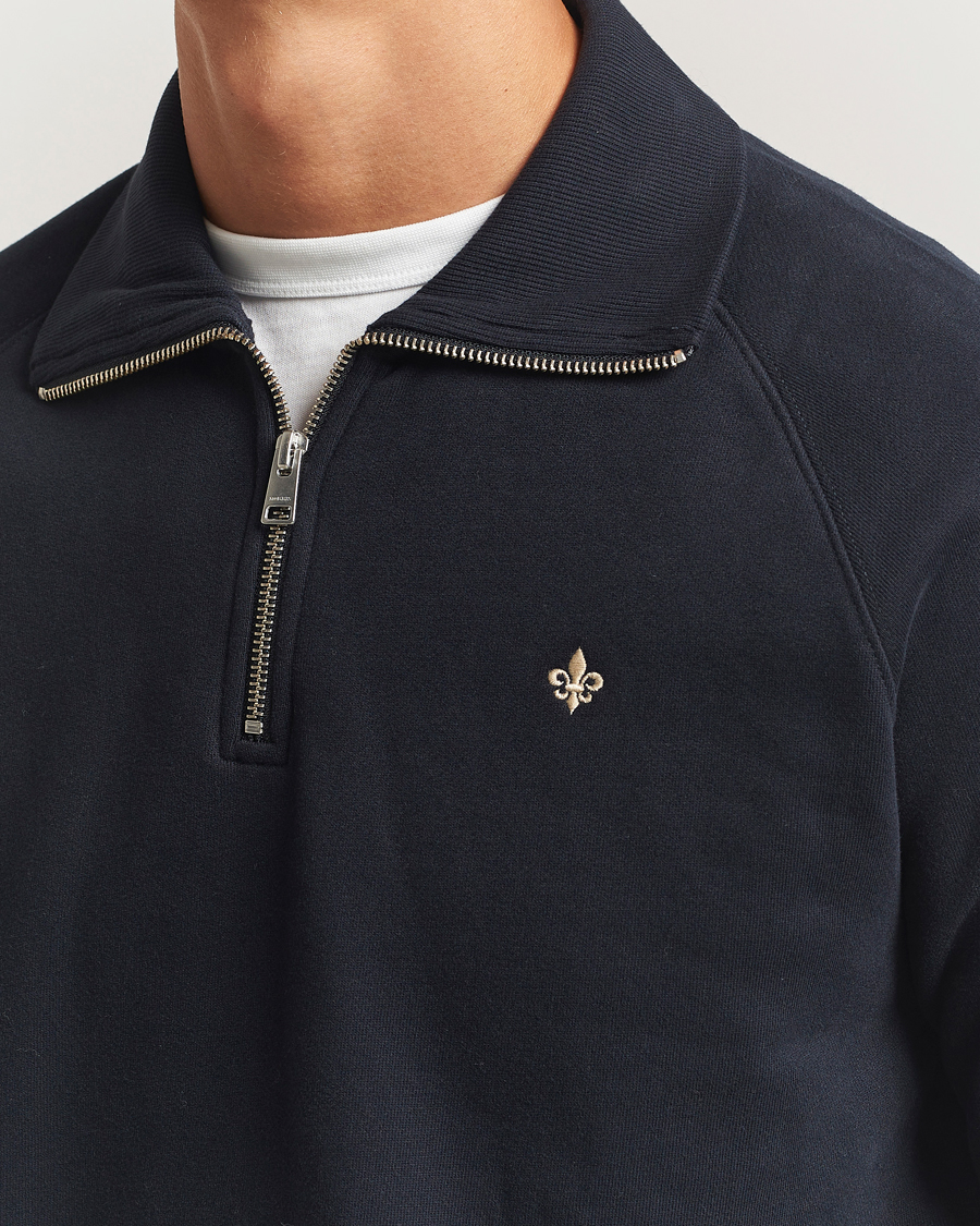 Herre | Trøjer | Morris | Maryon Half Zip Sweatshirt Old Blue