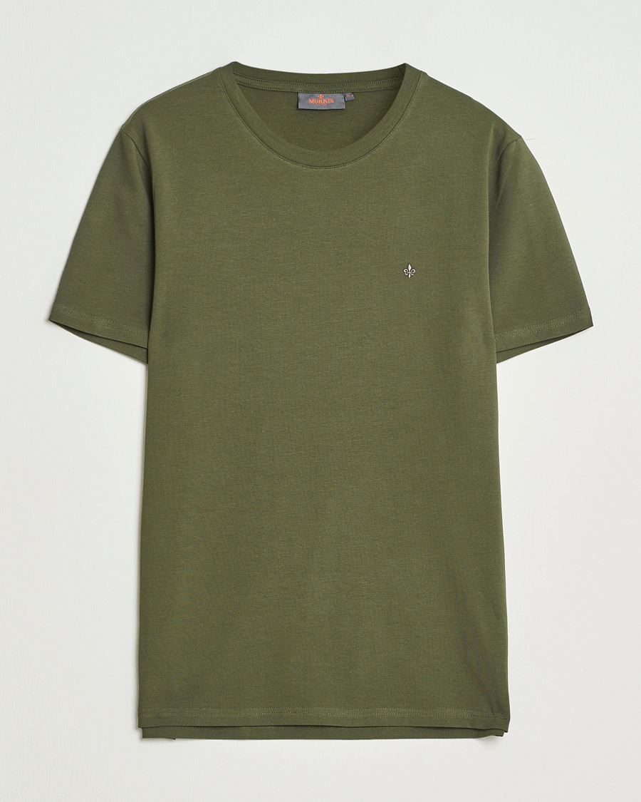 Herre | T-Shirts | Morris | James Crew Neck T-Shirt Olive