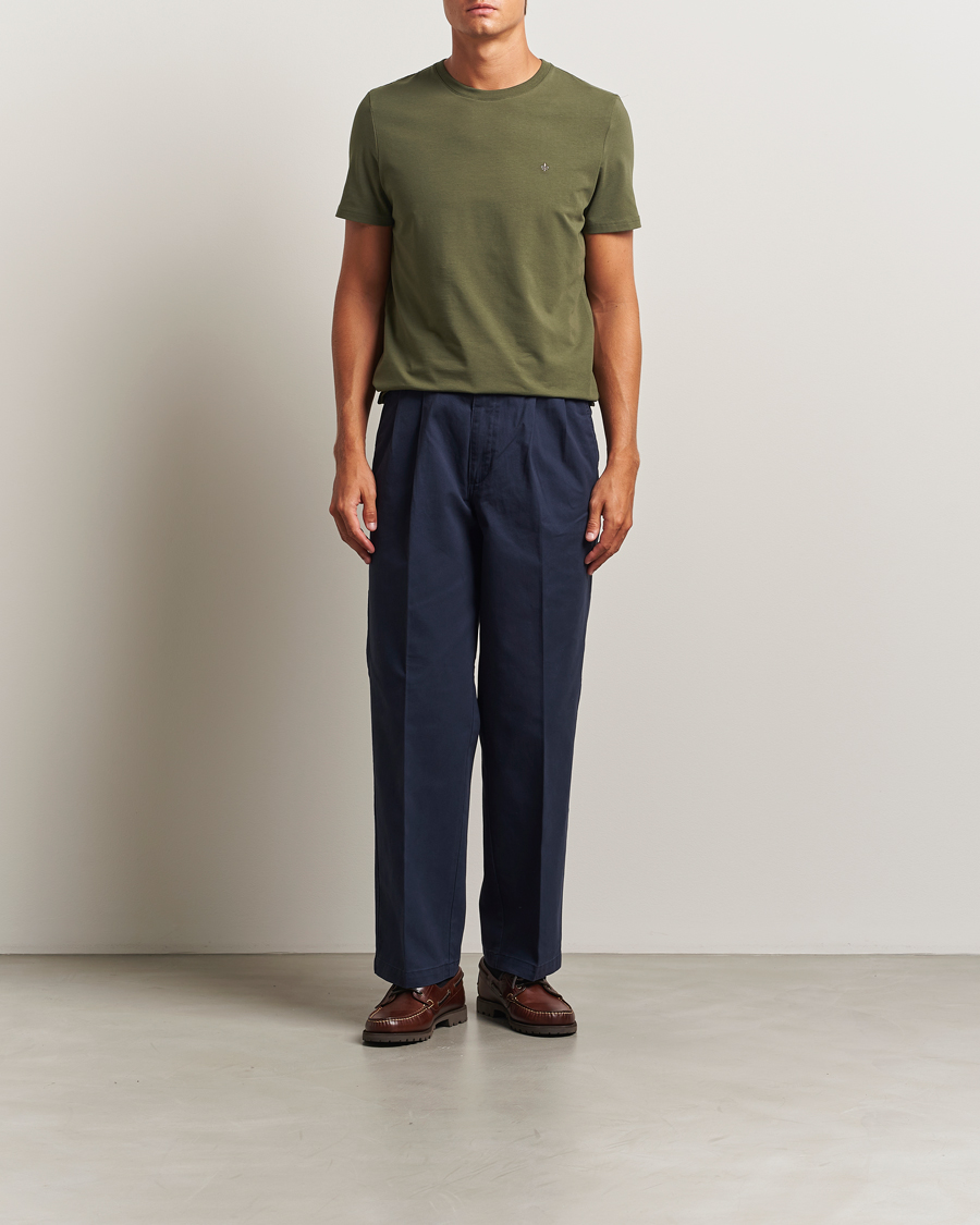 Herre | T-Shirts | Morris | James Crew Neck T-Shirt Olive