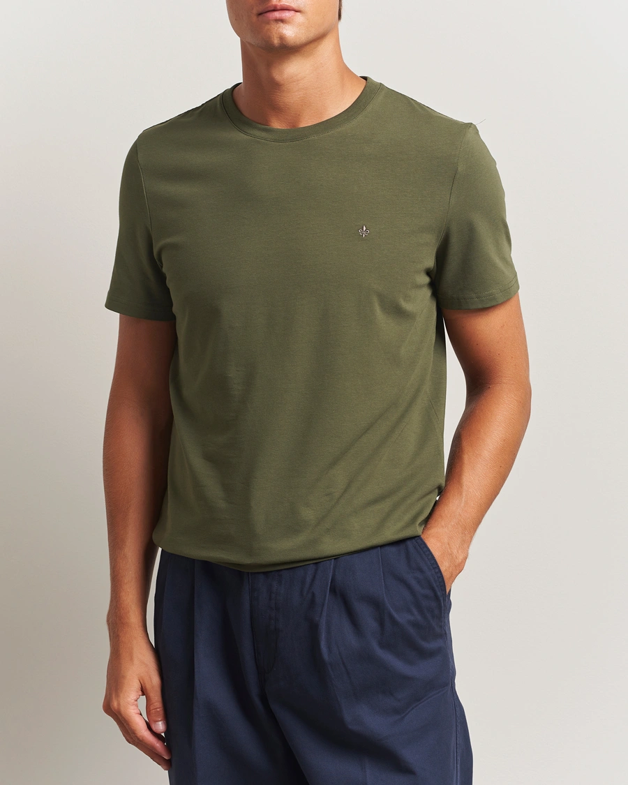 Herre | T-Shirts | Morris | James Crew Neck T-Shirt Olive