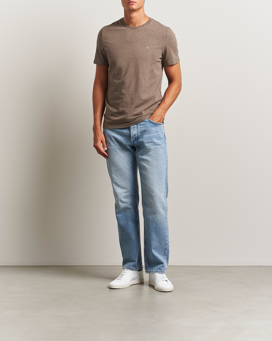 Herre | T-Shirts | Morris | James Crew Neck T-Shirt Brown