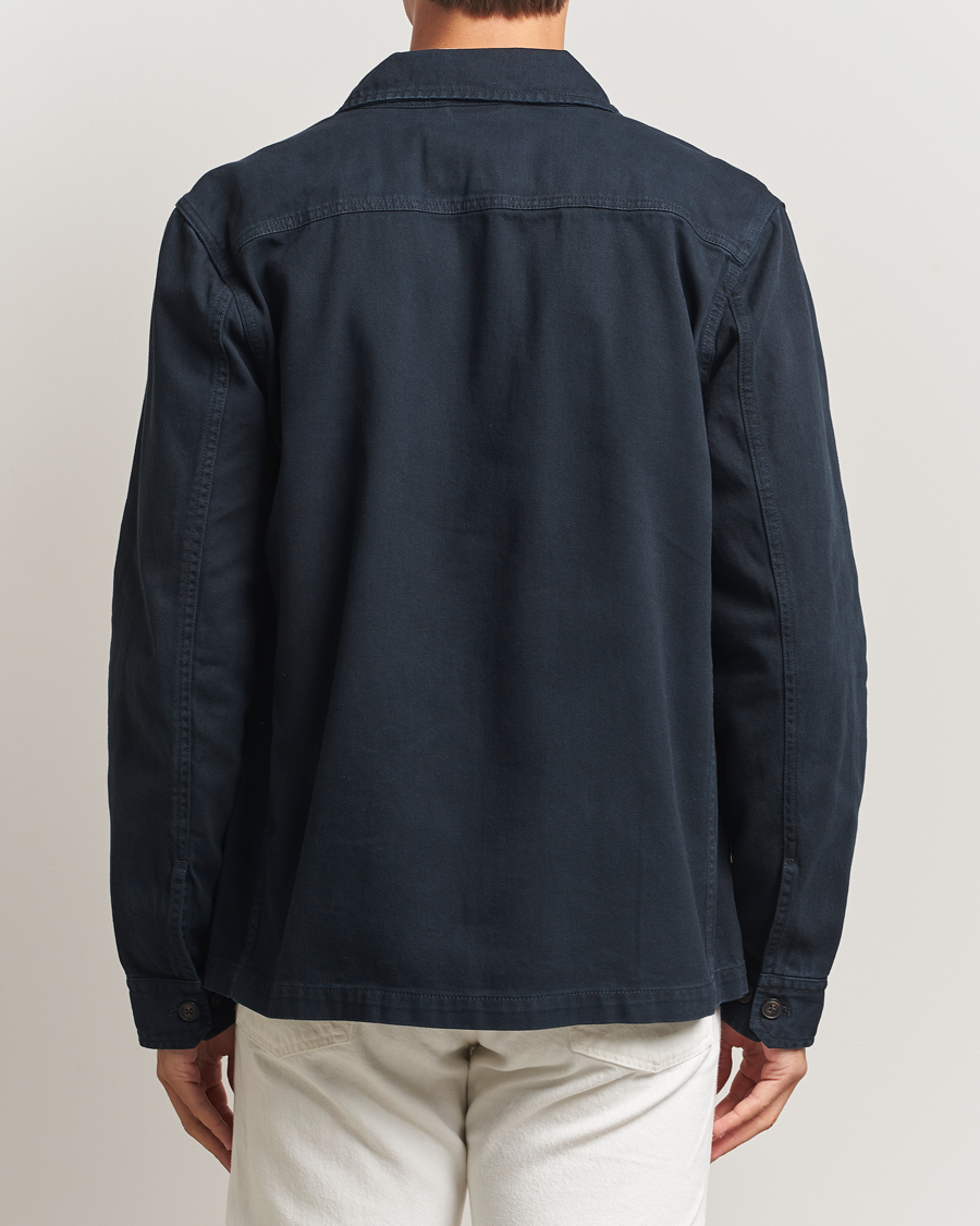 Herre | Skjorter | Morris | Alain Twill Shirt Jacket Old Blue