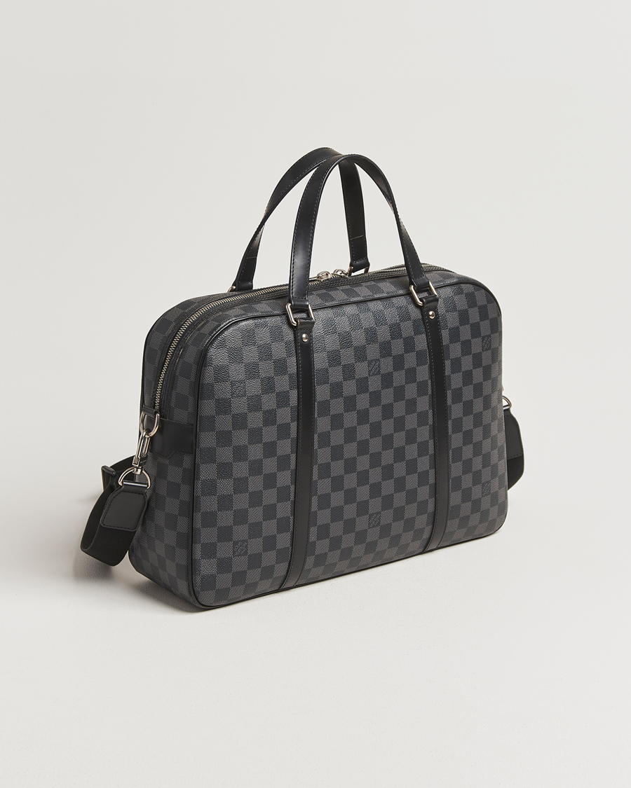 Herre | Pre-Owned & Vintage Bags | Louis Vuitton Pre-Owned | Jorn Briefcase Damier Graphite