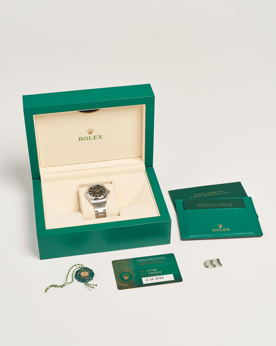 Herre | Rolex Pre-Owned Oyster Perpetual 31 Black | Rolex Pre-Owned | Oyster Perpetual 31 Black