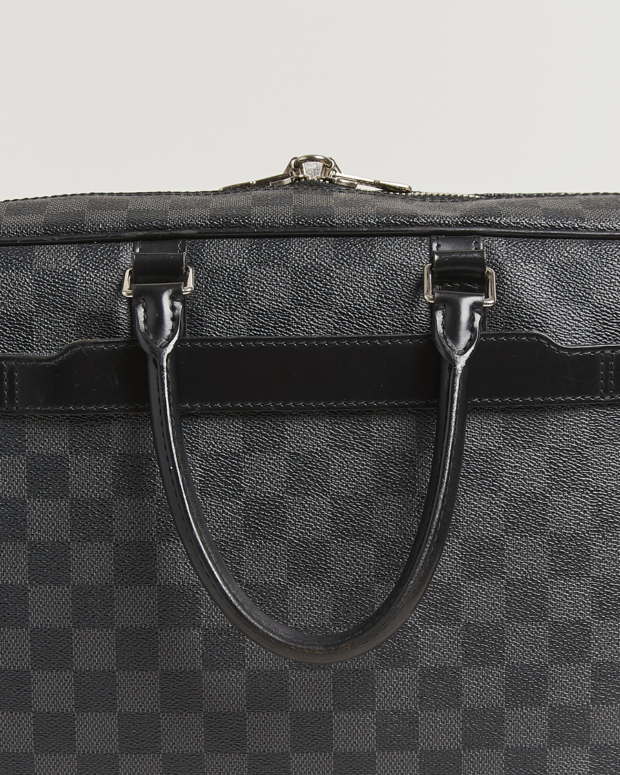 Herre | Pre-Owned & Vintage Bags | Louis Vuitton Pre-Owned | Porte Document Voyager Damier Graphite