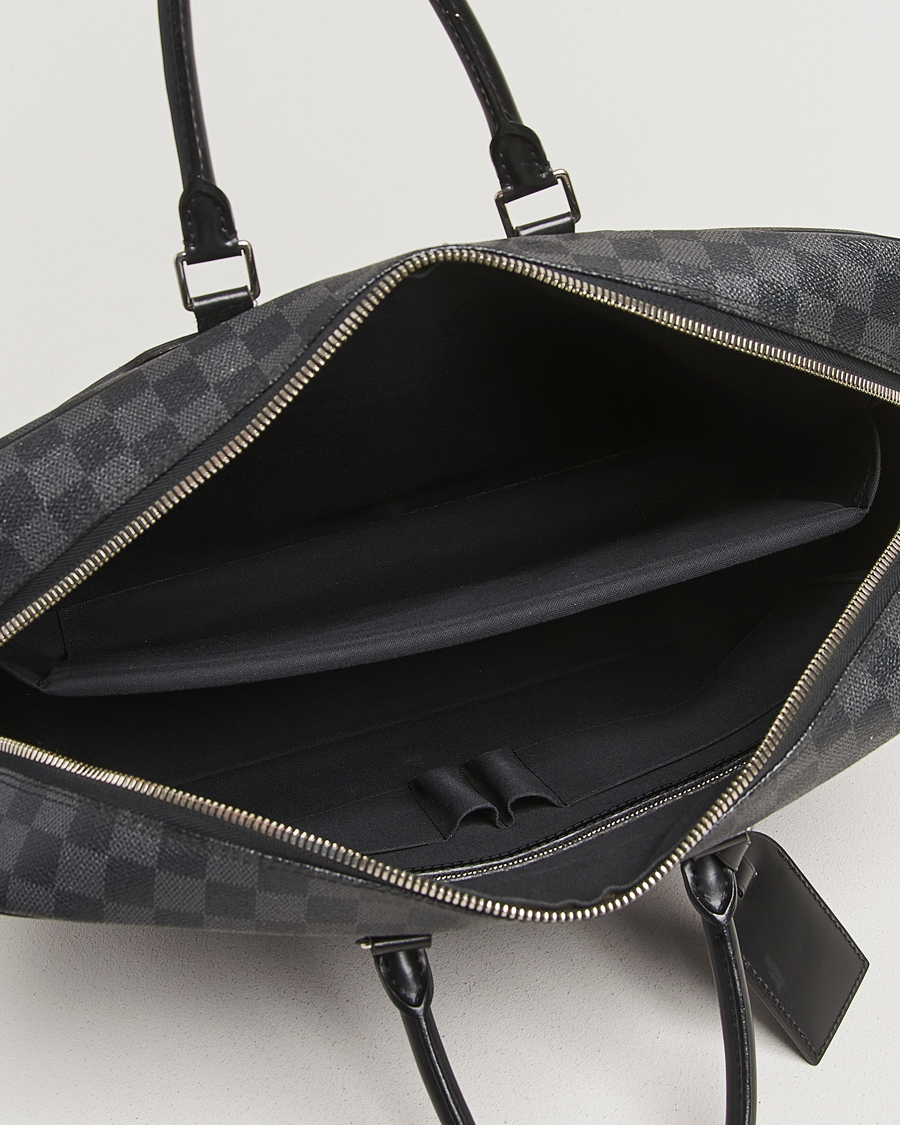 Herre | Pre-Owned & Vintage Bags | Louis Vuitton Pre-Owned | Porte Document Voyager Damier Graphite
