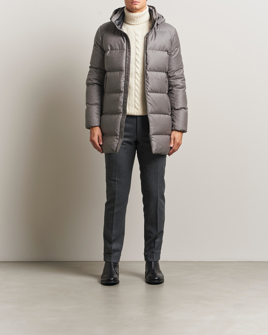 Herre | Jakker | UBR | Concorde Wool Parka Savile Sand Melange