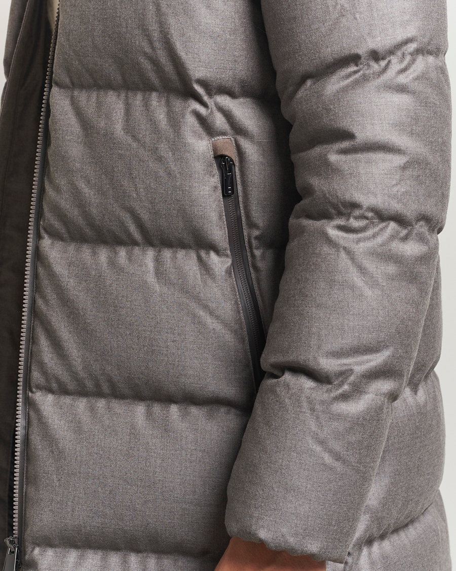 Herre | Jakker | UBR | Concorde Wool Parka Savile Sand Melange