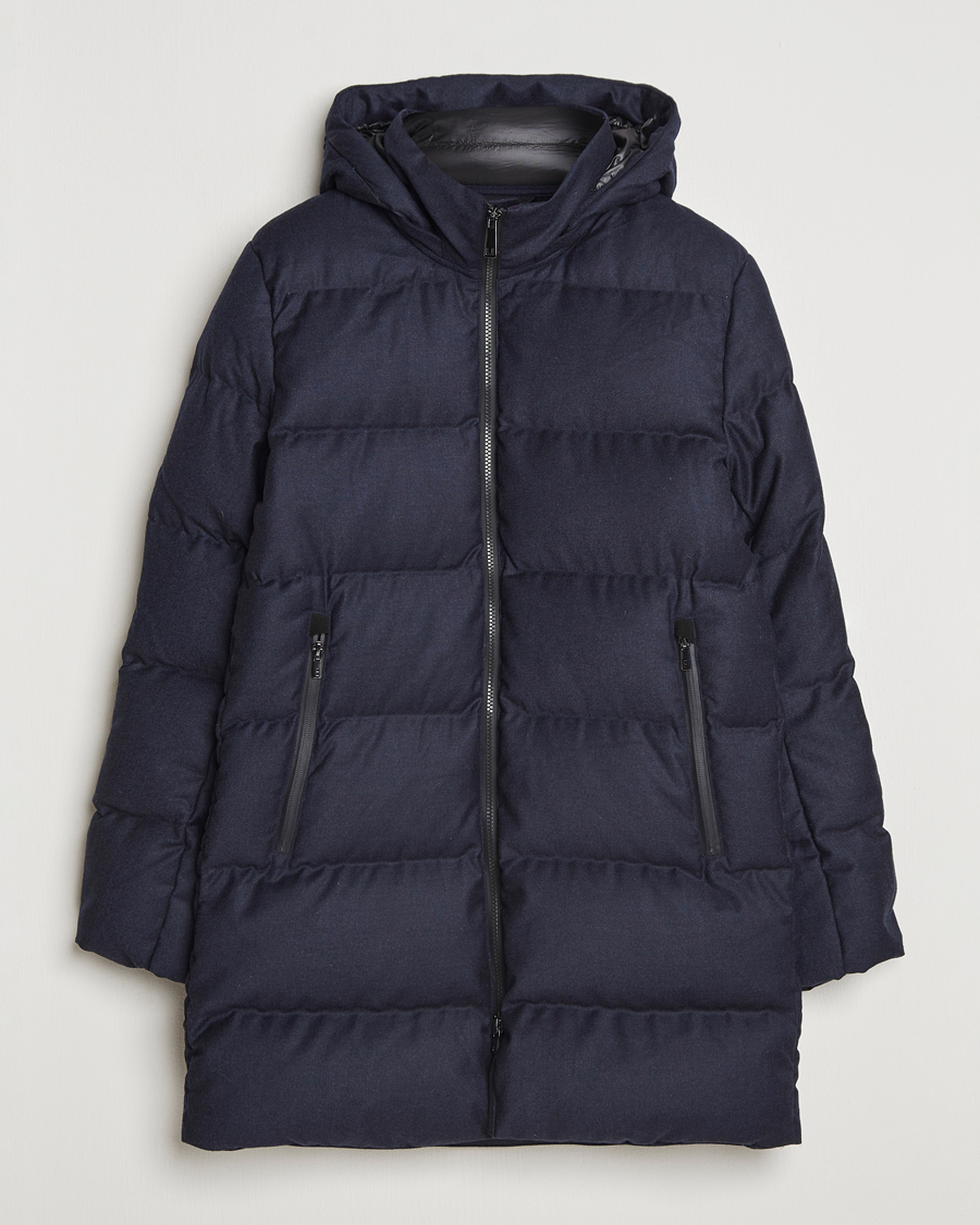 Herre | Jakker | UBR | Concorde Wool Parka Savile Dark Navy Melange