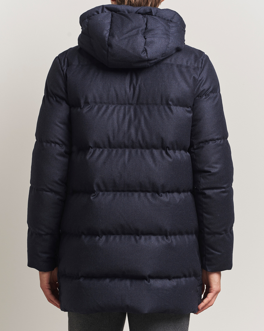 Herre | Jakker | UBR | Concorde Wool Parka Savile Dark Navy Melange