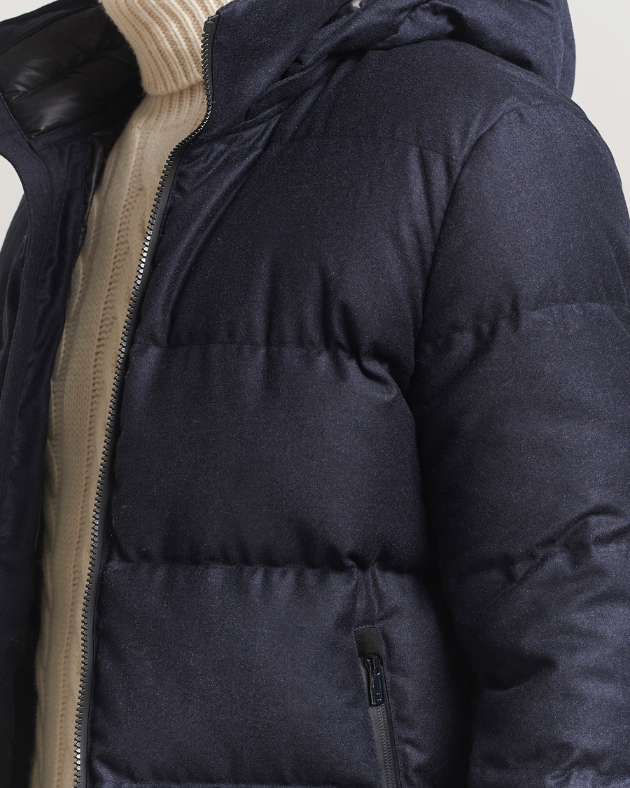 Herre | Jakker | UBR | Concorde Wool Parka Savile Dark Navy Melange