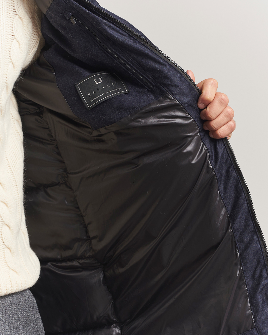 Herre | Jakker | UBR | Concorde Wool Parka Savile Dark Navy Melange