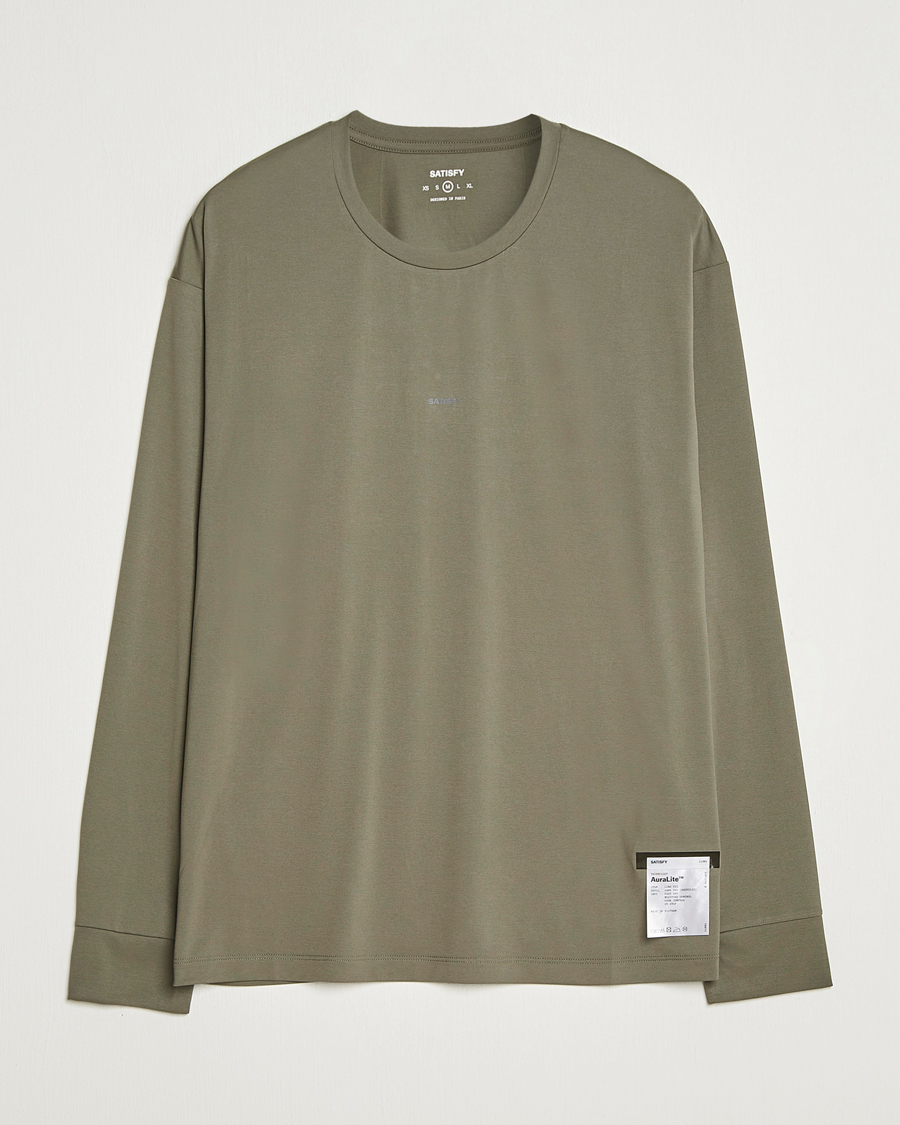 Herre | T-Shirts | Satisfy | AuraLite Long Sleeve T-Shirt Dusty Olive