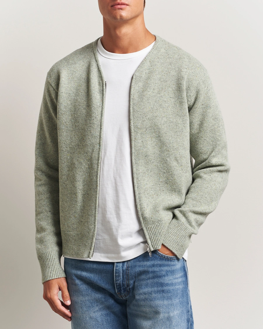 Herre | Trøjer | Sunflower | Donegal Zip Cardigan Green