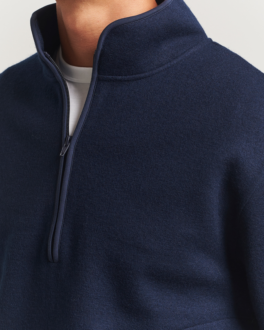 Herre | Trøjer | Sunflower | Wool Half Zip Navy